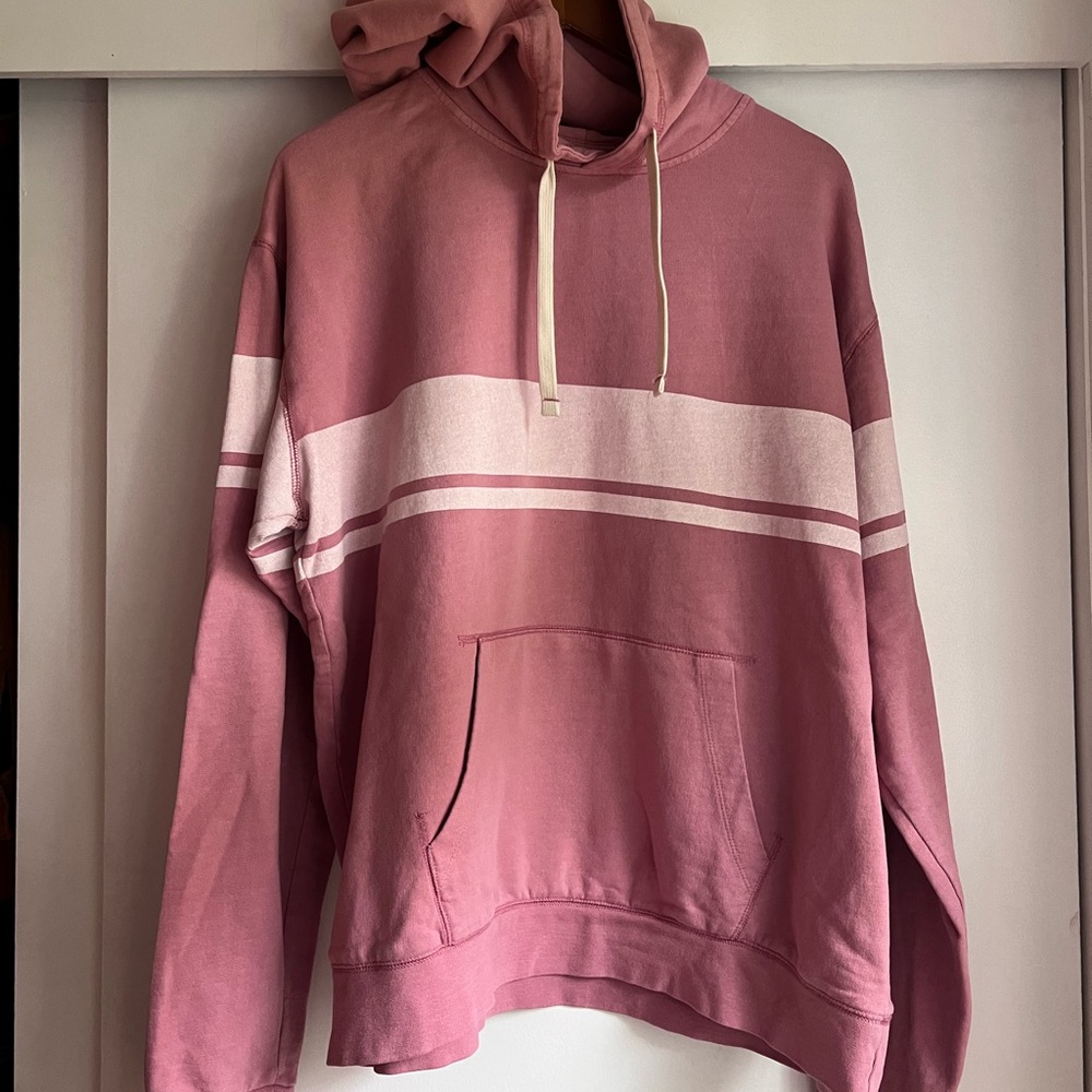 Zara Cozy Pink striped hoodie